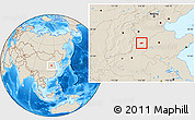 Shaded Relief Location Map of Feixiang