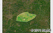 Satellite Map of Feixiang, darken