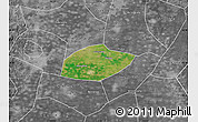 Satellite Map of Feixiang, desaturated