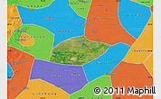 Satellite Map of Feixiang, political outside