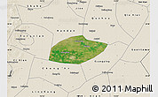 Satellite Map of Feixiang, shaded relief outside