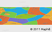 Physical Panoramic Map of Feixiang, political outside