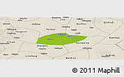 Physical Panoramic Map of Feixiang, shaded relief outside