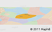 Political Panoramic Map of Feixiang, lighten
