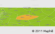 Political Panoramic Map of Feixiang, physical outside