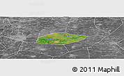Satellite Panoramic Map of Feixiang, desaturated