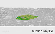 Satellite Panoramic Map of Feixiang, lighten, desaturated