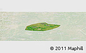 Satellite Panoramic Map of Feixiang, lighten