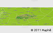 Satellite Panoramic Map of Feixiang, physical outside