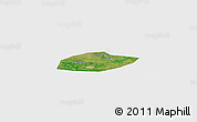 Satellite Panoramic Map of Feixiang, single color outside