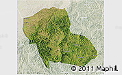 Satellite 3D Map of Fengning, lighten