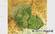 Satellite 3D Map of Fengning, physical outside