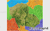 Satellite 3D Map of Fengning, political outside