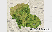 Satellite 3D Map of Fengning, shaded relief outside