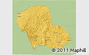 Savanna Style 3D Map of Fengning, single color outside