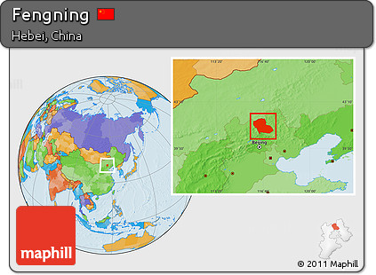 Political Location Map of Fengning