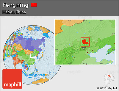 Political Location Map of Fengning