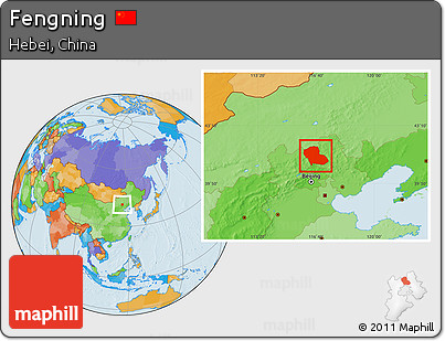 Political Location Map of Fengning
