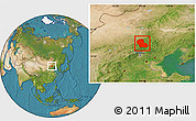 Satellite Location Map of Fengning