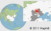 Savanna Style Location Map of Fengning, highlighted country, highlighted parent region