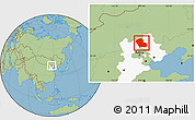 Savanna Style Location Map of Fengning, highlighted parent region