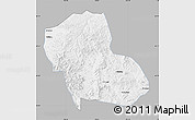 Gray Map of Fengning, single color outside