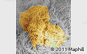 Physical Map of Fengning, desaturated