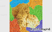 Physical Map of Fengning, political outside