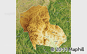 Physical Map of Fengning, satellite outside