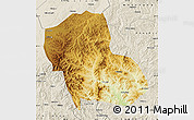 Physical Map of Fengning, shaded relief outside