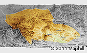 Physical Panoramic Map of Fengning, desaturated