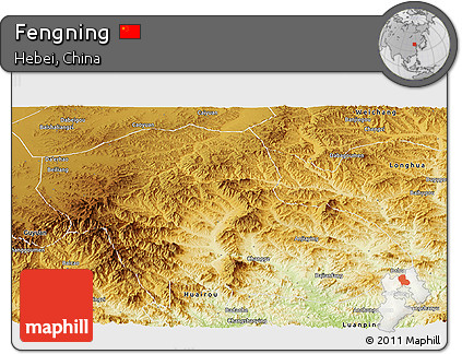 Physical Panoramic Map of Fengning