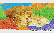 Physical Panoramic Map of Fengning, political outside