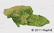 Satellite Panoramic Map of Fengning, cropped outside