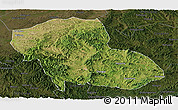 Satellite Panoramic Map of Fengning, darken