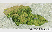 Satellite Panoramic Map of Fengning, lighten