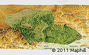 Satellite Panoramic Map of Fengning, physical outside