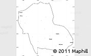 Blank Simple Map of Fengning, cropped outside
