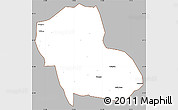 Gray Simple Map of Fengning, cropped outside