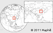 Blank Location Map of Gaocheng, within the entire country