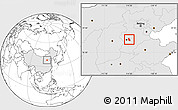 Blank Location Map of Gaocheng, highlighted country