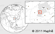 Blank Location Map of Gaocheng, highlighted parent region