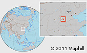 Gray Location Map of Gaocheng