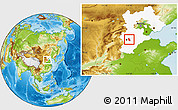 Physical Location Map of Gaocheng, highlighted parent region