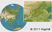 Satellite Location Map of Gaocheng