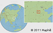 Savanna Style Location Map of Gaocheng