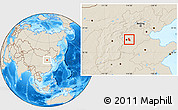 Shaded Relief Location Map of Gaocheng
