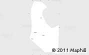 Silver Style Simple Map of Gaocheng, single color outside