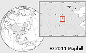 Blank Location Map of Handan Shi, highlighted country