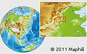 Physical Location Map of Handan Shi